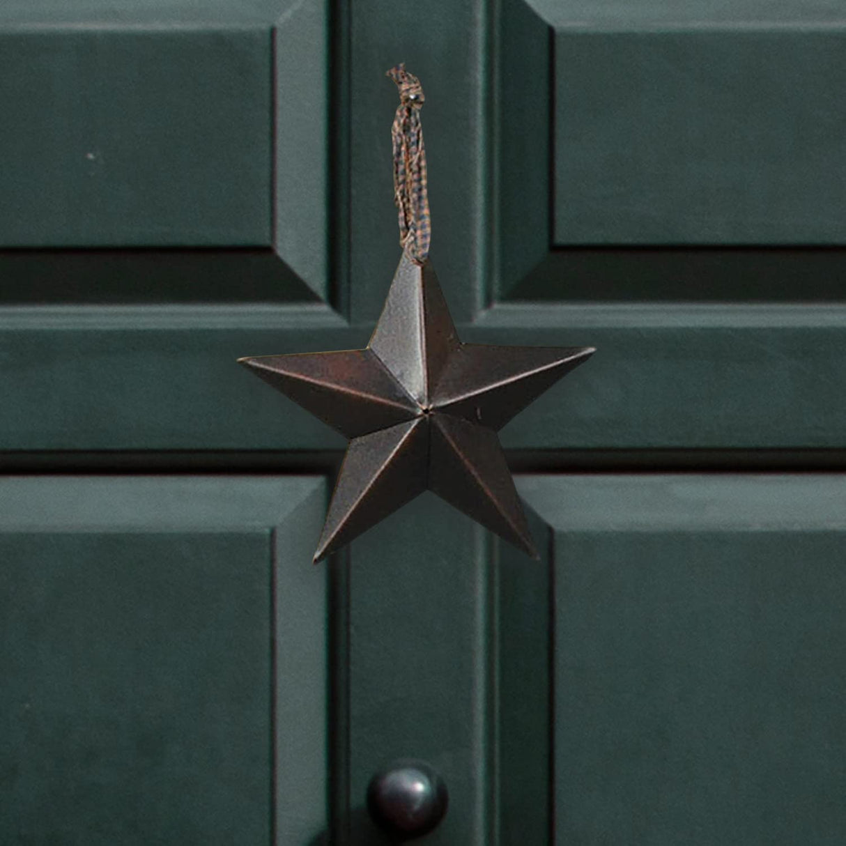 CWI Gifts Metal Barn Star - 5" Galvanized Hanging Star - Farmhouse Wall Decor - Black - 1 CWI Gifts