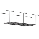 GIOTORENT 3x8FT Overhead Garage Storage Rack, Heavy Duty Metal Garage Ceiling Storage Racks, Adjustable Garage Shelving/Garage Organization/Garage Storage Shelves, 600lbs Weight Capacity, Black GIOTORENT