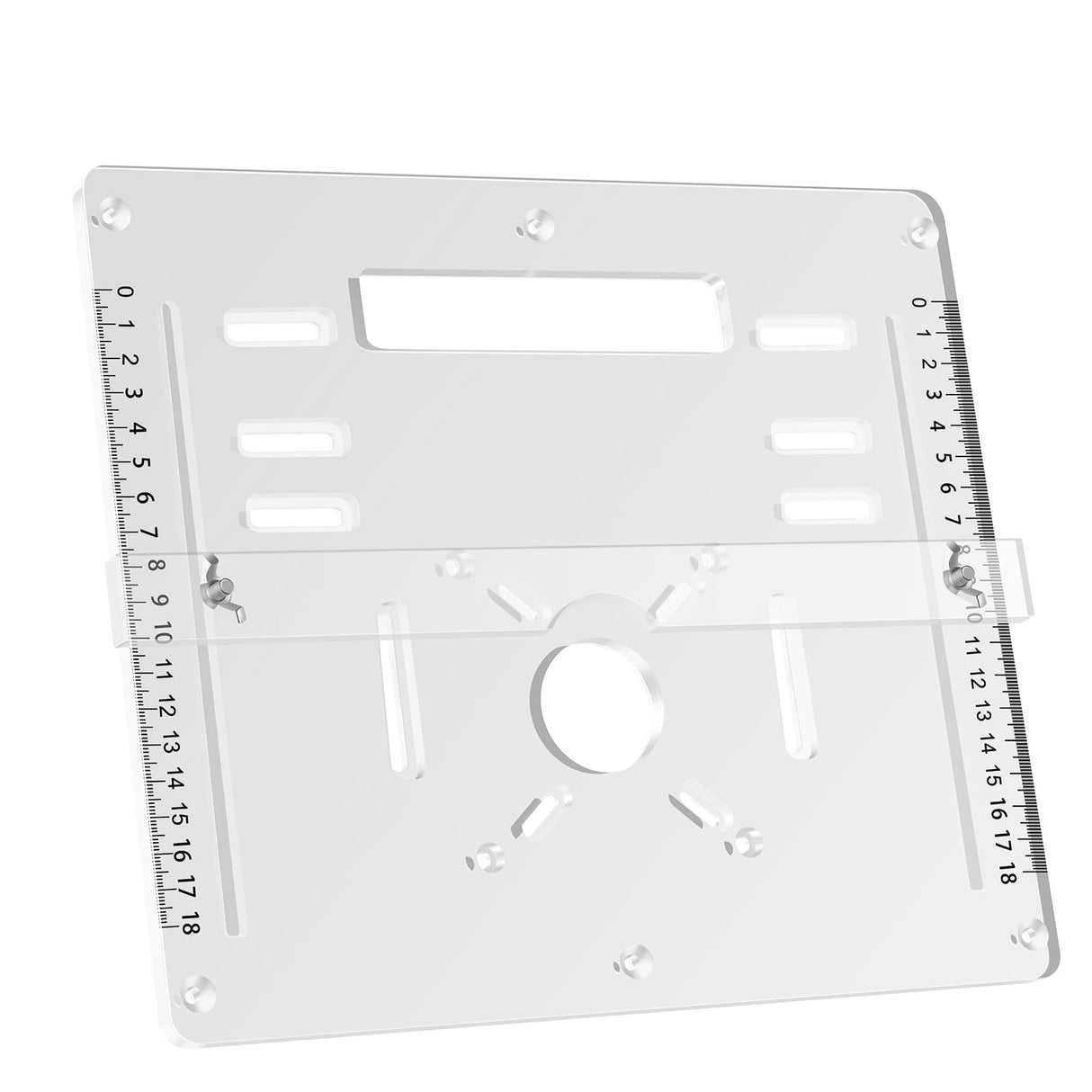 GLMFAN Acrylic Router Table Insert Plate Router Templates Woodworking Benches Router Flip Plate Adjustable Trimming Machine Flip Plate Clear Wood Milling Flip Plate Cutting Engraving Auxiliary Board GLMFAN