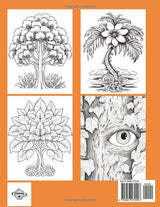 MINDFULNESS MEDITATIVE COLORING BOOK FOR ADULTS: FANCIFUL TREES WoodArtSupply