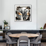 WSLWXSHM Diamond Painting Kits for Adults Elephant, Animal Round Full Drill Diamond Art Kits, 5D DIY Paint with Diamonds Crafts for Home Wall Decoration Gifts 12×12Inch WSLWXSHM