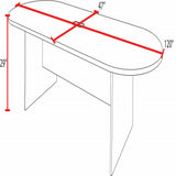 Romig Legacy 10 ft. Racetrack Conference Table with Charging Port- Neo Walnut Romig