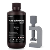 ELEGOO ABS-Like Resin Ultra, Fast UV Curing Photopolymer 3D Printer Resin, High Flexibility, High Hardness, High Precision for Saturn Mars MSLA SLA DLP 3D Printers, 1000G Grey ELEGOO