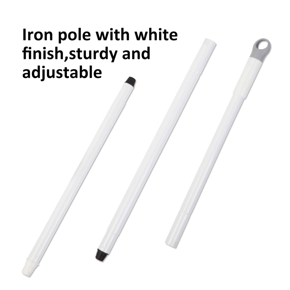 BOOMJOY Floor Scrub Brush with Long Handle, 2 in 1 Scrape and Brush, Stiff Bristles for Cleaning Bathroom, Patio, Garage, Kitchen, Deck, Tile BOOMJOY