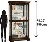 Howard Miller Tyler III Curio Cabinet II - Elegant Espresso Finish Home Décor Glass Display Cabinet with Lock, Sliding Glass Door - Storage Cabinet for Living Room, Bedroom or Dining Room Howard Miller