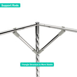 NKM Stainless Steel Adjustable Canopy Bed Frame, Suitable for Twin,Full,Queen and King Size, Thicken Bed Frame Bracket for Metal Bed or Wood Bed Mosquito Curtains Bedroom décor NKM