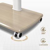 FITUEYES Rolling TV Stand for 32 to 65 70 Inch TVs, Portable Mobile TV Cart on Wheels, Tall Universal Floor Stands with Swivel Mount, Fit Corner, Bedroom, Outdoor, Small Dorm (White) FITUEYES