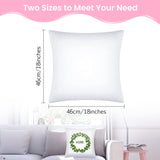 Patelai 6 Pcs Sublimation Pillow Cases Sublimation Pillow Covers White Cushion Cover Heat Transfer Polyester Blank Pillow Cover DIY Heat Press Pillow with Concealed Zipper(18 x 18 Inch) Patelai