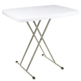 Everyday Home Folding Table - Lightweight Portable Folding Desk - Small Plastic Table for Camping, Playing Cards, and Crafting (White) Everyday Home