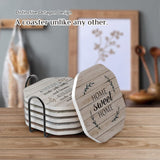 UMIRRO Rustic Farmhouse Coasters for Coffee Table Decor, Ceramic Coaster Set with Holder for Wooden Table, Cute Cup Coasters for Drinks Absorbent, Housewarming Gifts for New House/Home, 4", 6 Pack Umirro