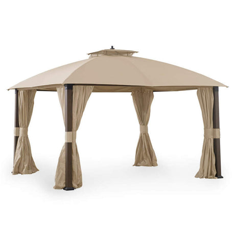 Garden Winds Replacement Canopy Top Cover for Broyhill Sunjoy Eagle Brooke Ashford Asheville Gazebo - 350 - Beige - Will FIT These Models ONLY: A101007600, A101007603, A101007604 Garden Winds