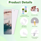 Solaradgy 30 Sets Blank Sublimation Bookmarks Double Sided with Clear Bookmark Sleeves and Colorful Tassels for Crafts Heat Transfer Aluminum Metal DIY Bookmarks with Hole for Gifts Solaradgy