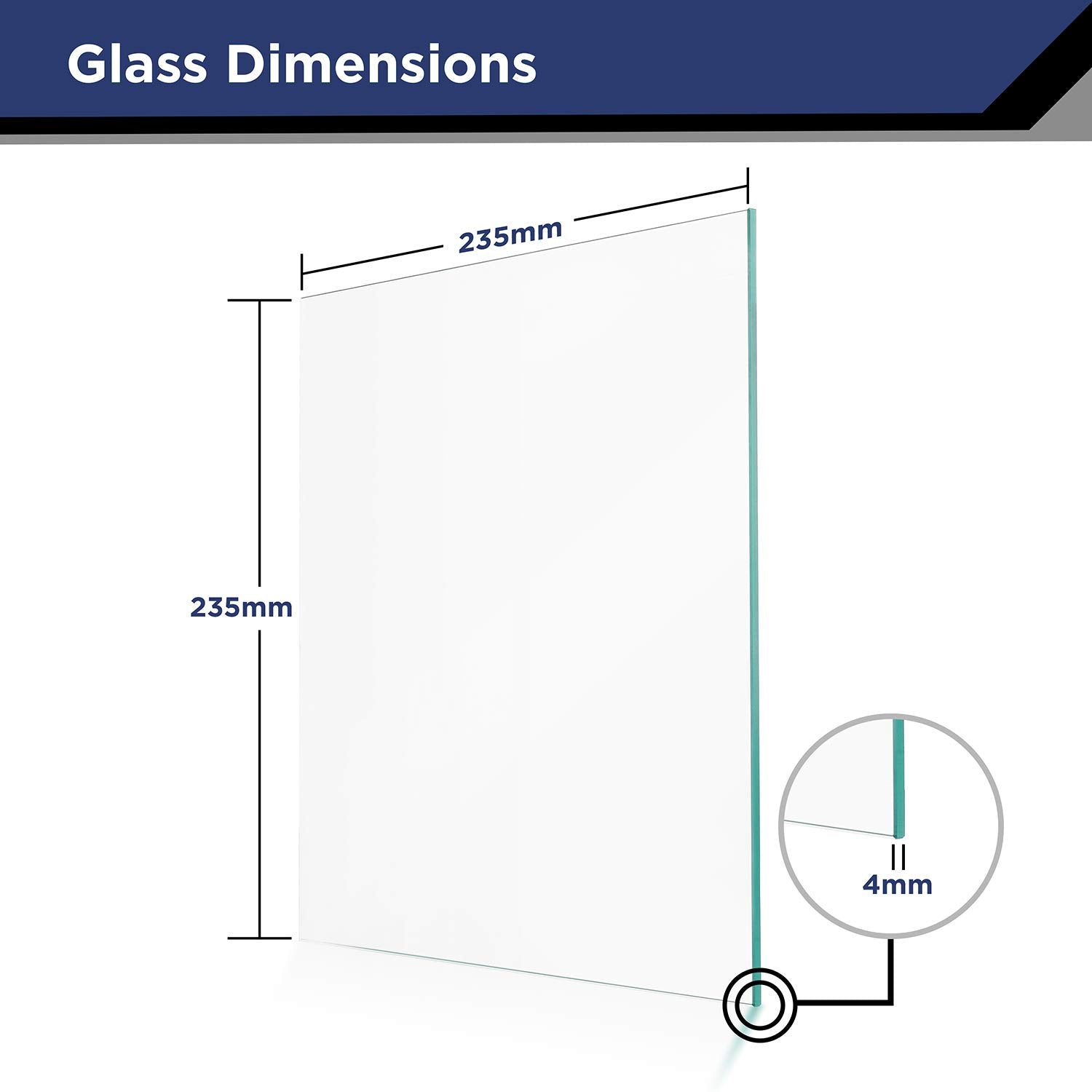 IMPRESA 2 Pack 3D Printer Glass Print Bed for Ender 3/5 / Pro / 3X - 235 x 235 x 4 mm - 8 Printer Bed Clips Included- Tempered Glass Replacement/Upgrade for Borosilicate Creality Platform-3D  - WoodArtSupply