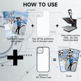 FOQENCCI 5 Piece Sublimation Phone Case Compatible for iPhone 16 Pro Max Sublimation Blank Case Soft Rubber + Hard PC Blank Printable DIY Aluminum Anti-Slip Shockproof Custom Protective Cover 6.9 inch FOQENCCI