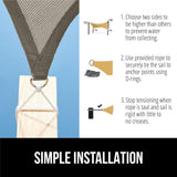 GORILLA GRIP Heavy Duty Sun Shade, UV Protection Fade Tear and Rust Resistant Rectangle Sunshade Canopy, Curved Edges Blocks Sunlight, Breathable Sail, Outdoor Patio, Lawn Garden, 8x10 FT Gray Gorilla Grip