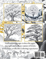 ROOTED: A Tree Coloring Book Fun Easy Mindful Adult Coloring That Capture The Solitary Essence Of Trees: 50 Large Print Adult Tree Coloring Pages Art Therapy Stress Relief WoodArtSupply