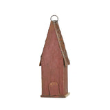 Glitzhome Hand Painted Distressed Hanging Wood Bird House for Outdoors 13.25" H Glitzhome