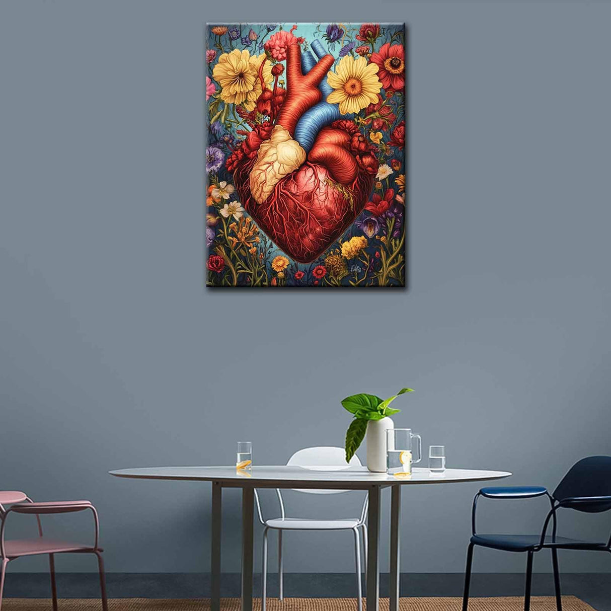 Women/Men Heart Diamond Painting DIY 5D,Numbering Kit,Human Organ,Body Anatomy Crystal Rhinestone Diamond Paintwork Garden Flowes Artwork Home Decor Adults Romantic Boho Gift(12''Wx 16''H) TUMOVO