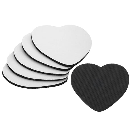 PATIKIL Sublimation Coaster Blanks, 10Pcs 3.54" Heart Blank Cup Coasters for Thermal Sublimation DIY Crafts, White PATIKIL
