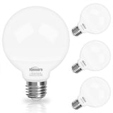Honesorn Bathroom Light Bulbs E26 Base, 60 Watt Equivalent, 5000K Daylight, Vanity LED Globe Light Bulbs for Bathroom, G25 Round Light Bulbs for Vanity Mirror, CRI85+ 500LM, 120V, Non-dimmable, 4 Pack Honesorn