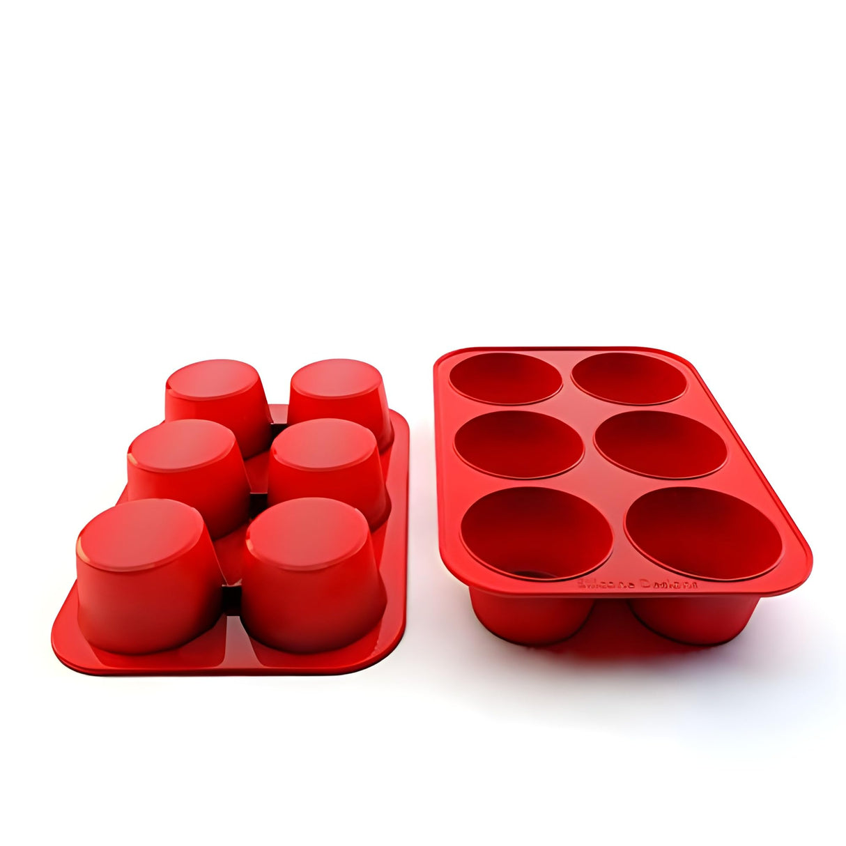 Silicone Texas Muffin Pans 6-Cups, Jumbo Muffin Pan set of 2, BPA-Free Silicone Muffin Pans for Baking,10.75L x 7.5W Silicone Muffin Pan, Non-Stick Muffin Pan and Cupcake maker Silicone Designs