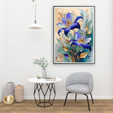 Fuinkqe Paint by Numbers Kit for Adults Beginners - Flower Easy Acrylic Adult Paint by Number on Canvas, DIY Drawing Paintworks Artwork, Without Frame for Home Wall Decor (16x20 inch) Fuinkqe