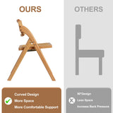 Karl home Wooden Rattan Folding Chairs 2 Pack, Portable Folding Chairs for Indoor, Ideal for Kitchen Dining Room, Office Wedding, Party, Picnic, Natural Karl home