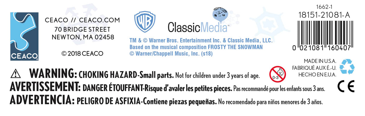 Ceaco - Frosty The Snowman - Follow Frosty - 100 Piece Jigsaw Puzzle Ceaco