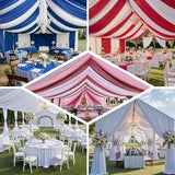 50ftx40ft White Ceiling Curtain for Wedding Parties – 10 Panels Wrinkle-Free 40 FT Long Tent Draping Curtains for Wedding, Birthday & Theme Parties, 40ft Height with Rod Pocket Party Village