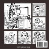 Grumpy Animals Living Human Lives: A Funny Cartoon Coloring Book for Animal Lovers Lindesa