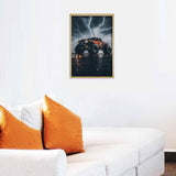Monster Truck Black Sky Lightning Roar 5D Diamond Painting Kits for Adults Beginners DIY Diamond Art Kit Large Gem Painting Full Round Drill Diamond Dots Gem Art Crafts for Home Wall Decor Gifts 8"x12 QMNBTES