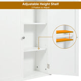 ALAPUR 27.6in Length Bathroom Cabinet Wall Mounted,Over Toilet Storage Cabinet with 2 Doors and Adjustable Shelves,Wood Medicine Cabinet for Bathroom, White ALAPUR