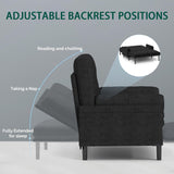 Majnesvon 55" Modern Corduroy Sofa Bed Futon,3-in-1 Convertible Pull Out Sleeper Couch Bed with Adjustable 3 Backrest,Folding Small Loveseat for Living Room Bedroom RV Office (Black) Majnesvon