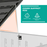 Greesum Outdoor Storage Shed 4 x 2 ft. Utility Tool Shed Resin Storage Garden Shed with Door & Lock for Patio Storage, White Greesum