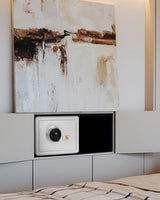 TIGERKING Biometric Fingerprint Home Safe, 1.2 Cubic Feet Digital Security Safe Lock Box, Quick-Access Small Safes for Cash, Jewelry, Handgun, Document, White TIGERKING