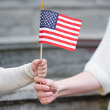 Small American Flags on Stick, 50 Pcs Fourth of July Decorations Outdoor 4''x6'' USA Flag, 4th of July Flags American Flag Small With Wooden Stick,Mini Flags for Outside Patriotic Decor for Yard Patio HOOSUN