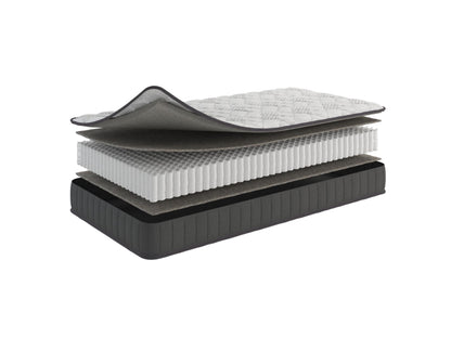 Ottomanson 9" Twin Mattress in a Box Made in USA, Medium-Firm Mattress, Hybrid Mattress Cool Improved Airflow with Edge to Edge Pocket Coil, Bed in A Box, Ottopedic