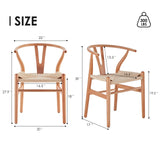STARY Wood Wishbone Dining Room Chairs Mid Century Modern Wooden for Your Beach House, Fully Assembled STARY