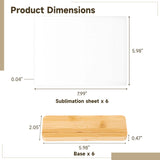 Tideme 6PCS Sublimation Photo Frames Blanks,8'' x 6'' Heat Transfer Metal Picture Frames, Aluminum Sublimation Blanks with 6 Wood Stands, Photo Heat Transfer Panels for Home Office Decoration Tideme