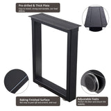 ALLCOS Bench Legs 16 Inch Metal Coffee Table Legs Heavy Duty Furniture Desk Chair Legs, Set of 2, Black ALLCOS