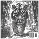 Grayscale Tiger Tales: Coloring Book For Teens and Adults: Relaxing Grayscale Tiger Illustrations for Stress Relief, Mindfulness & Artistic Fun (Grayscale Animal Coloring Series) WoodArtSupply