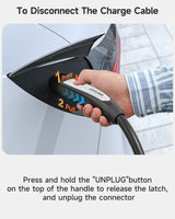 32A EV Charger Extension Cord for Tesla Charger, 21ft EV Extension Cable for Level 1/2 Tesla Home Chargers/Tesla Wall connectors, Max 240V 7.68kW NACS Extension Cable for Tesla Y/X/3/S/Cyber-truck SEGUMA