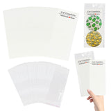 Car Coaster Packaging for Selling, 120PCS Sublimation Car Coasters Display Hanging Bags with 120PCS Cards, Car Coasters Display Cards 6.8 * 3", Pack Two 2.75" Coasters (not Included) (White) BigKing