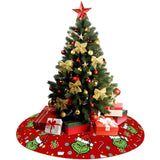 Christmas Tree Skirt 48 Inches Tree Skirts Mats, Large Christmas Decor Mat Tree Decorations for Decor Holiday Party Indoor Outdoor Wvapzwr