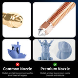 Official Creality K1C Nozzle 0.4mm 2PCS, Unicorn Quick-Swap Ender 3 V3 Nozzle with Titanium Alloy Heat Break, Copper Alloy and Hardened Steel for Creality K1 Max/Ender 3 V3 Plus/3 V3 SE KE 3D Printers Creality