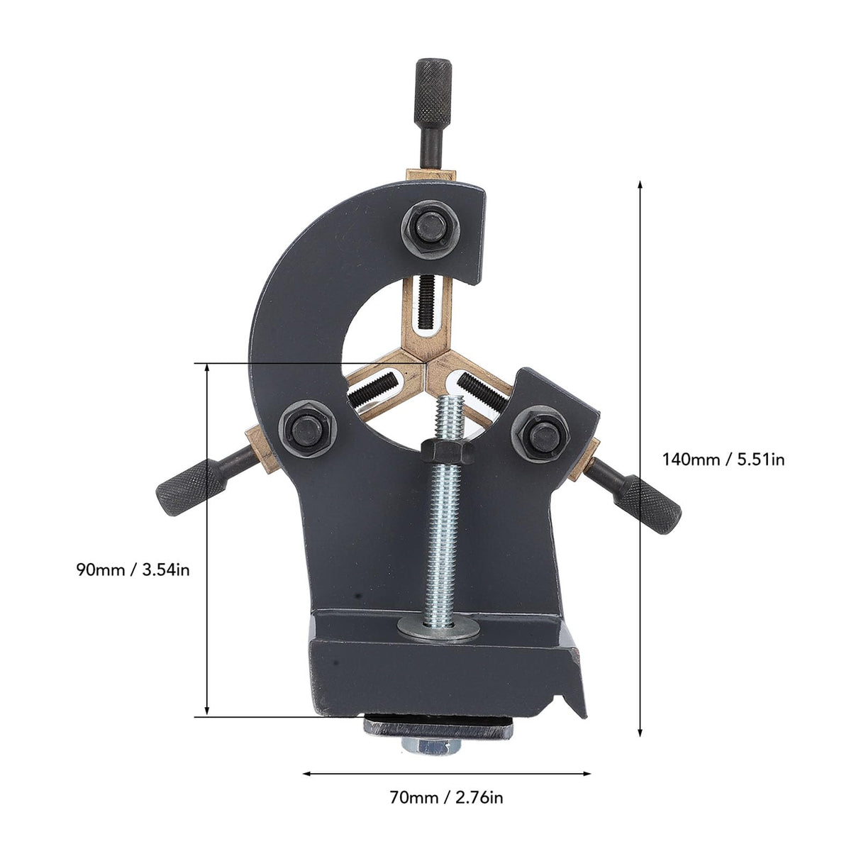 Lathe Center Rest, Metal Fixed Mini Lathe Steady Rest with 3 Contacts, Woodturning Steady Rest MultifunctionalLathe Stabilizer Fixed for 0618 CJ18 CJ0618A 7x12 7x14 0618 3B Xiuganpo