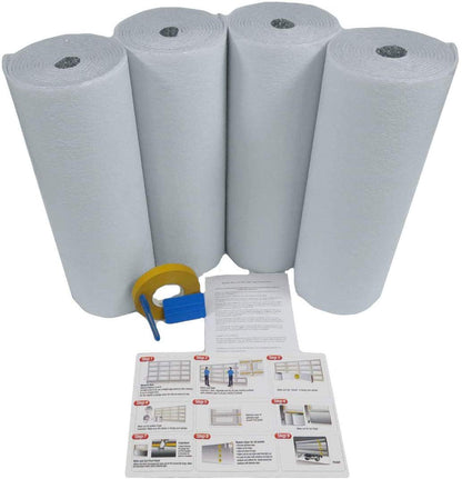 Ant NASA TECH White Reflective Foam Core 2 Car Garage Door Insulation Kit 18 Ft (Wide) x 8 Ft (HIGH) R Value 8.0 Made in USA New and Improved Heavy Duty Double Sided Tape (Also FITS 18 X 7) - WoodArtSupply