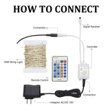 Decute 500LED 164ft Fairy String Lights Christmas Lights Indoor Outdoor Silver Wire with Remote, Firefly Lights Starry for DIY Christmas Tree Costume Wedding Party Table Centerpiece Decor(Warm White) Decute