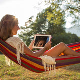 Outdoor Amacas Garden Camping Hammock,Hammock Portable with Carrying Bag for Patio Yard Garden Backyard Porch Travel ﻿ Ovyuzhen