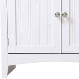 American Furniture Classics OS Buffet and Hutch with Framed Glass Doors and Drawer, Large, White American Furniture Classics